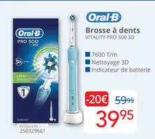 Offre: Brosse à dents VITALITY PRO 500 3D