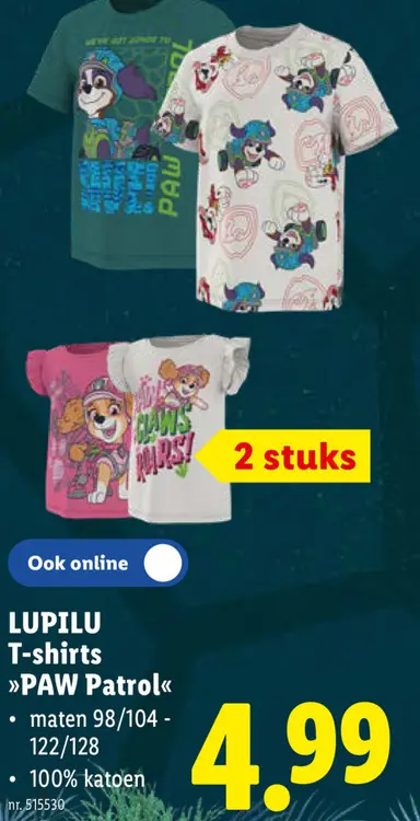 Promotie: LUPILU T-shirts "PAW Patrol"
