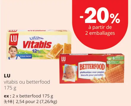 Offre: Vitabis ou betterfood
