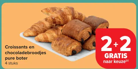Promotie: Croissants en chocoladebroodjes