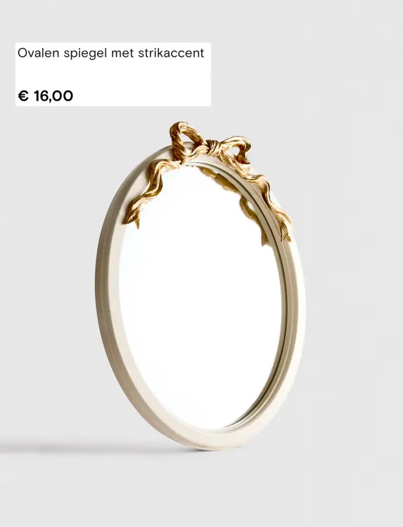 Promotie: Ovale spiegel met strik