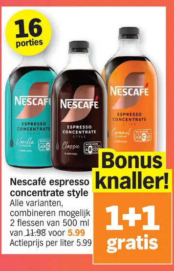Promotie: espresso concentrate style