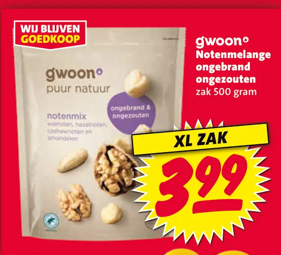 Aanbieding: Notenmelange ongebrand ongezouten