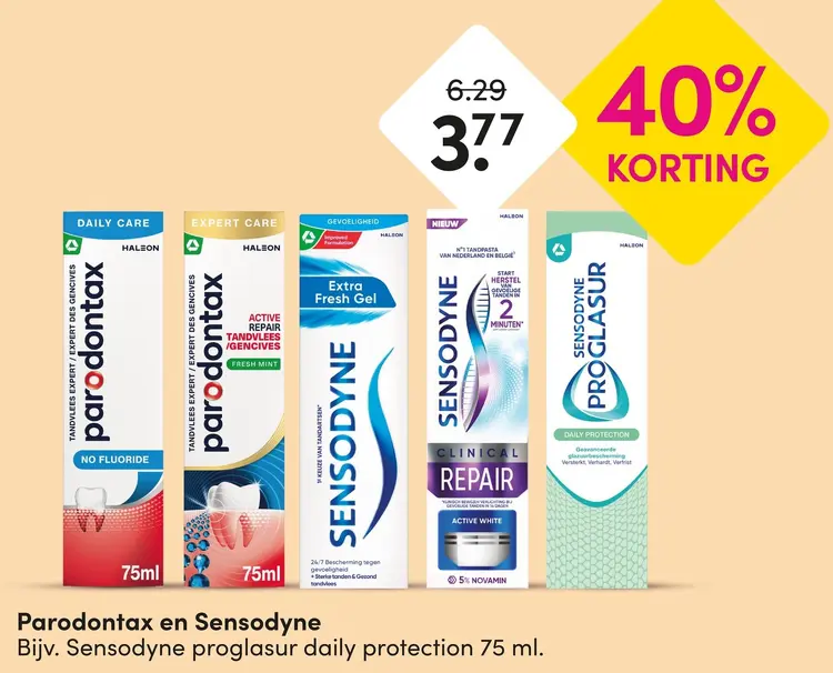 Aanbieding: Parodontax en Sensodyne