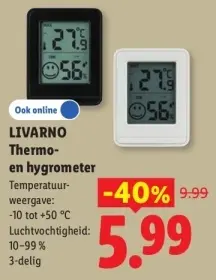 Aanbieding: Thermo- en hygrometer
