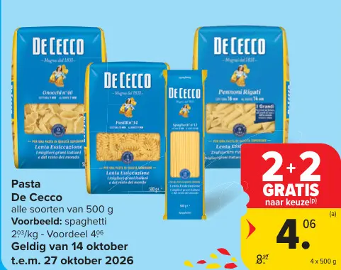 Promotie: Pasta