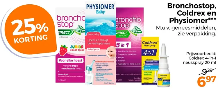 Aanbieding: Bronchostop, Coldrex en Physiomer
