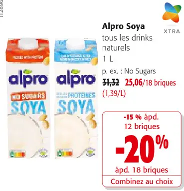 Offre: Soya tous les drinks naturels