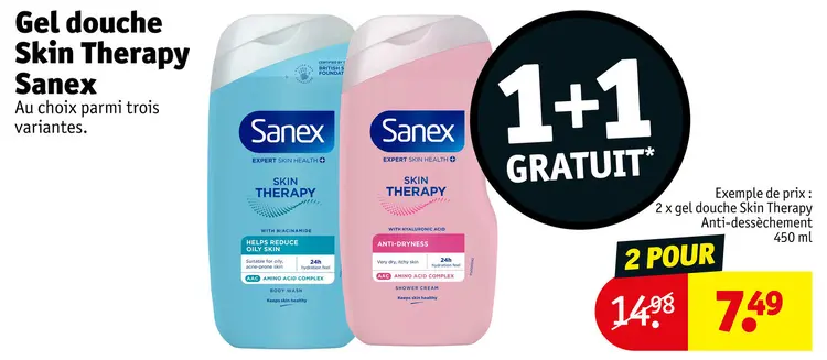 Offre: Gel douche Skin Therapy