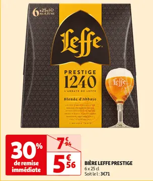 Offre: BIÈRE LEFFE PRESTIGE