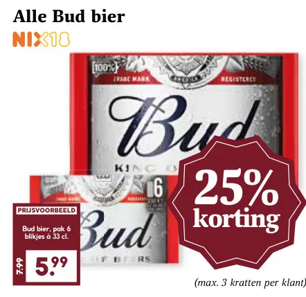 Aanbieding: Bud bier