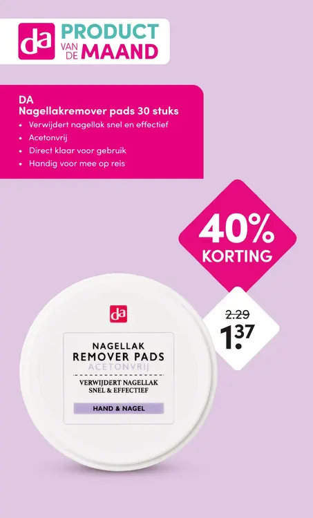 Aanbieding: Nagellak remover pads