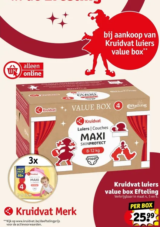 Promotie: Kruidvat luiers value box Efteling