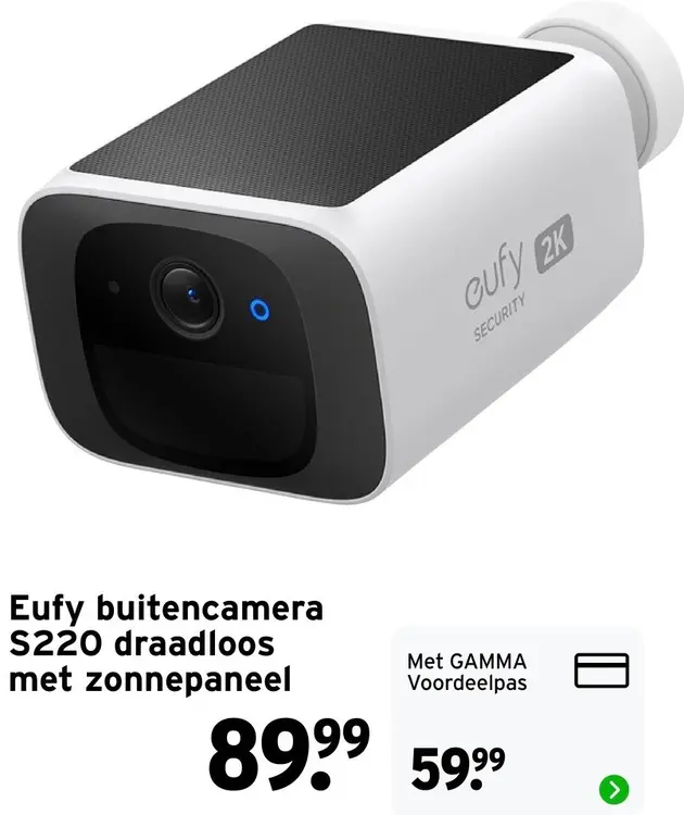 Aanbieding: Buitencamera S220 draadloos met zonnepaneel