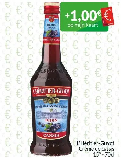 Promotie: Crème de cassis