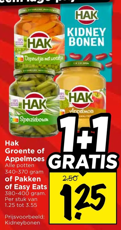 Aanbieding: Groente of Appelmoes
