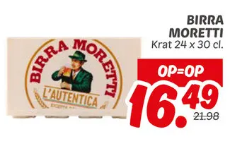 Aanbieding: Birra Moretti krat
