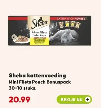 Aanbieding: kattenvoeding Mini Filets Pouch Bonuspack