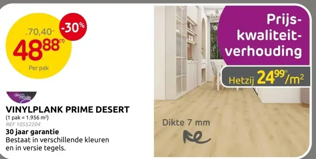 Promotie: Vinylplank prime desert