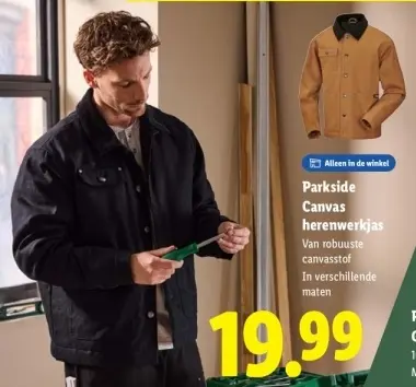 Aanbieding: Canvas herenwerkjas