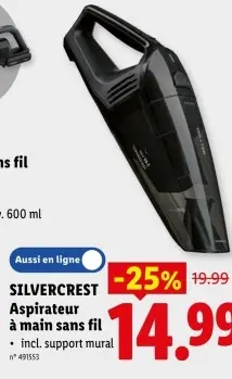 Offre: Aspirateur à main sans fil