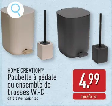 Offre: Poubelle à pédale ou ensemble de brosses W.-C