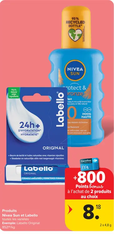 Offre: Nivea Sun et Labello toutes les variétés
