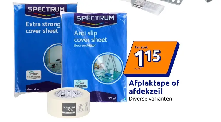 Promotie: Afplaktape of afdekzeil