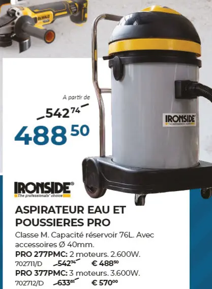 Offre: Aspirateur eau et poussieres pro