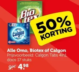 Aanbieding: Omo, Biotex of Calgon