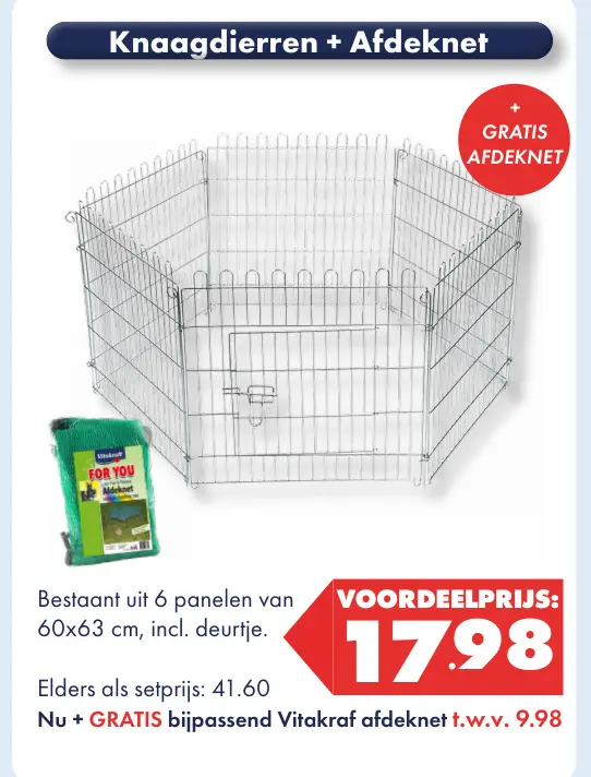 Aanbieding: Knaagdierren + Afdeknet