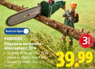 Offre: Élagueuse sur perche télescopique, 20 V