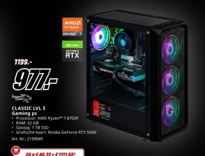 Aanbieding: CLASSIC LVL 3 Gaming pc
