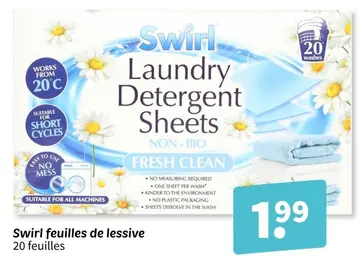 Offre: Feuilles de lessive