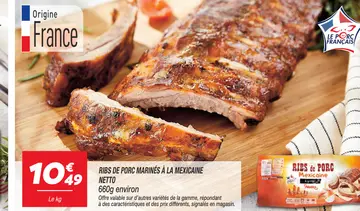 Offre: RIBS DE PORC MARINÉS À LA MEXICAINE