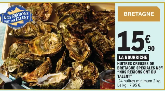 Offre: Huitres creuses de bretagne spéciales n3