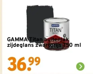 Aanbieding: GAMMA Titan buitenlak zijdeglans zwartgrijs