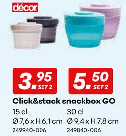 Promotie: Click&stack snackbox GO