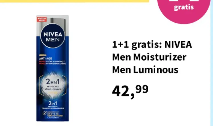 Aanbieding: NIVEA Men Moisturizer Men Luminous