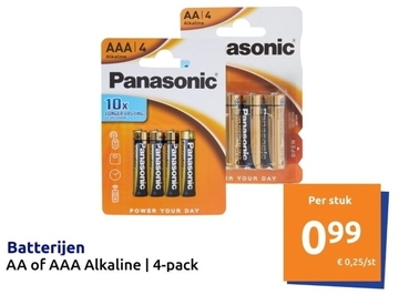 Aanbieding: Batterijen AA of AAA Alkaline 