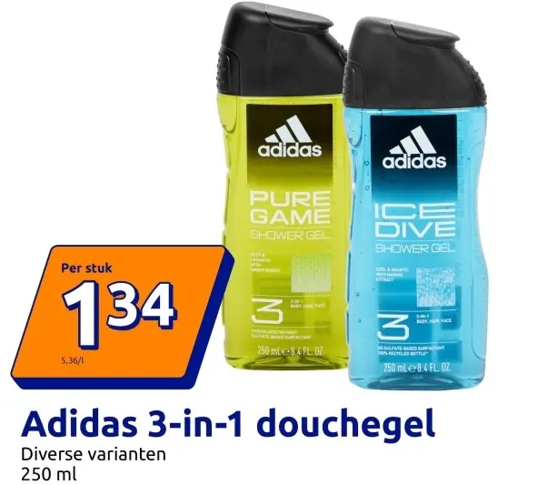 Aanbieding: Adidas 3-in-1 douchegel
