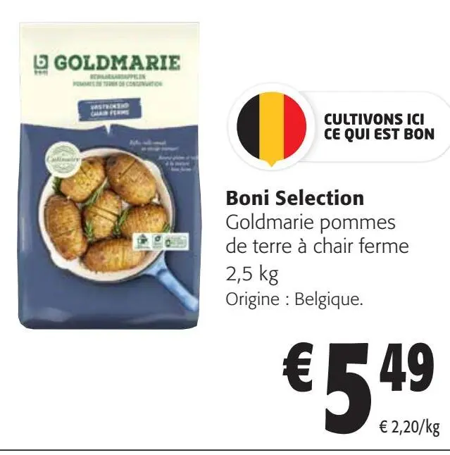 Offre: Goldmarie pommes de terre à chair ferme
