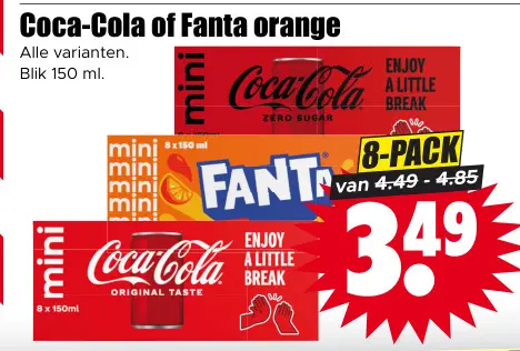 Aanbieding: Coca-Cola of Fanta orange