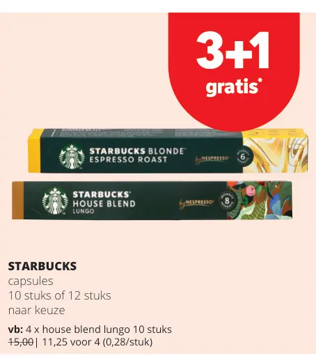 Promotie: STARBUCKS capsules