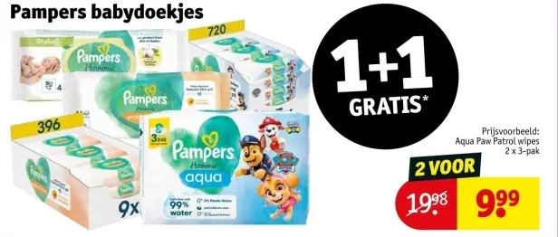 Aanbieding: Pampers babydoekjes