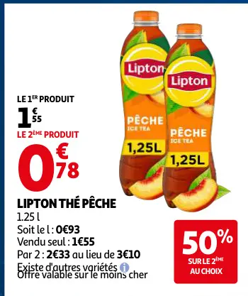 Offre: Thé pêche