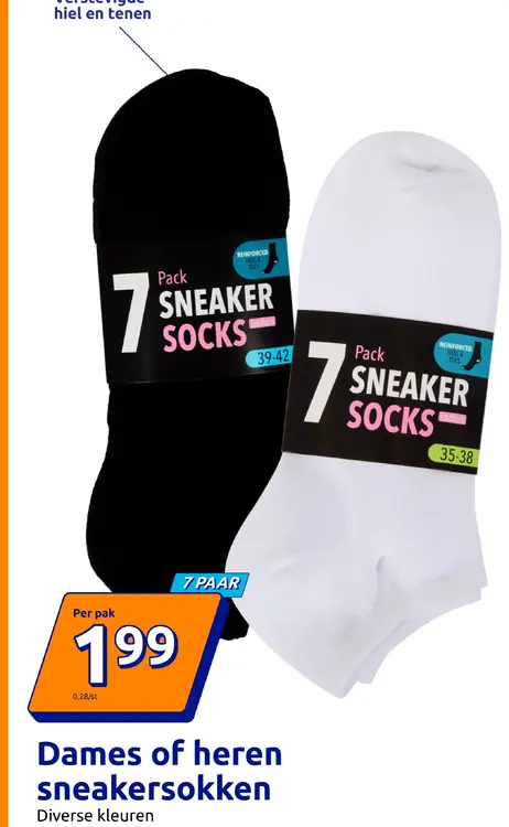 Promotie: Dames of heren sneakersokken