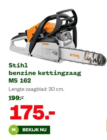 Aanbieding: benzine kettingzaag MS 162