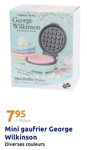 Offre: Mini gaufrier George Wilkinson