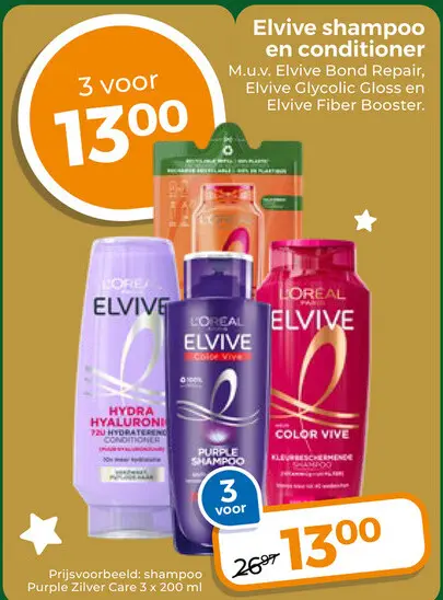Aanbieding: Elvive shampoo en conditioner